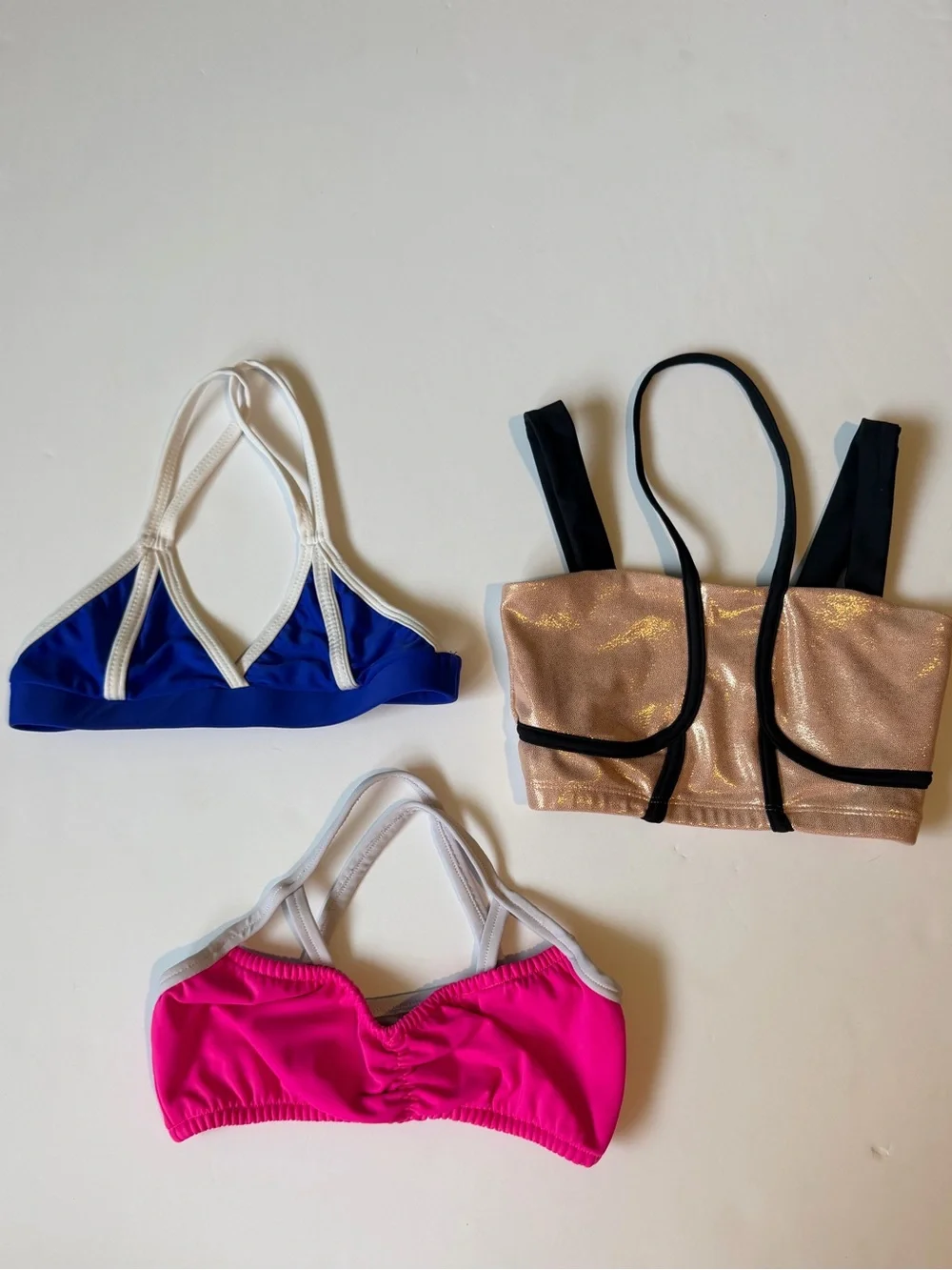 Kids Dance Bra Tops set of 3 - child intermediate